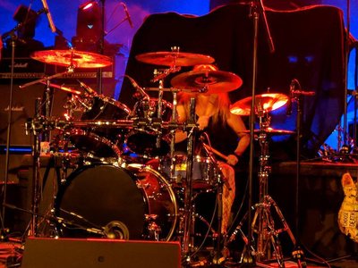 Liz Say on the drums