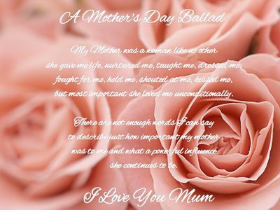 A Mother's Day Ballad