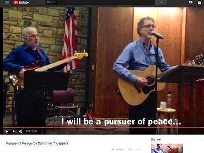 Cantor Jeff Klepper in concert with Mike Heimlich on bass 2018  