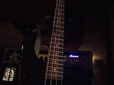 My bass (Dean), and combo-bass amp (Ampeg).