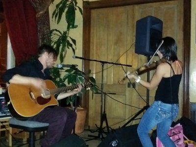 Performing with Michael Pitt