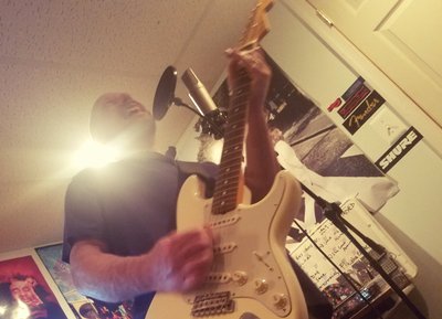 Lon recording some tracks