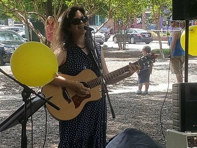 Good times, playing with Pete and Jeremy today at Weaver Street Market in Carrboro.