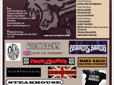 VON PANZER on stage at Peking MC Norrköping 14.45 Saturday 28th of July.