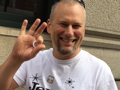 BK getting ready 6/10/18 at PVD Fest