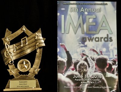 A pic of our new 2018 IMEA Awards for the Best Metal Album of the Year