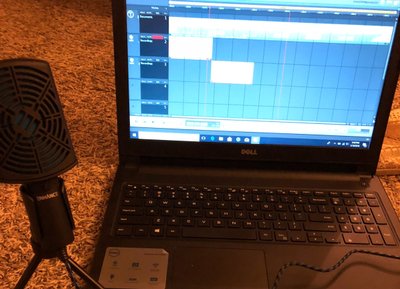 Cooking up a new song in the stu