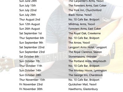 2018 gig list
