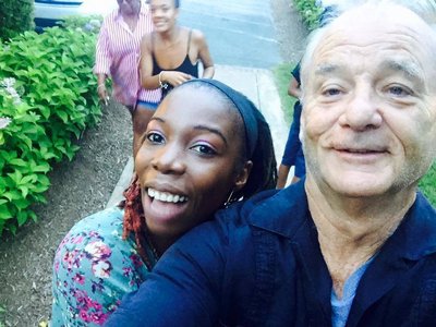 He is the coolest Guy ever ...He truly made my night #OhSoFancy â¤ï¸ðŸ’›ðŸ’šðŸ˜ @BillMurray
