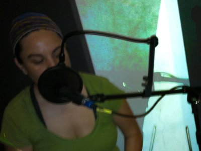 mel heating up the drums & singing