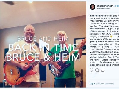 Oldies Sing-Along -"Back In Time with Bruce and Heim" -- "Can't Buy Me Love" video clip on Instagram