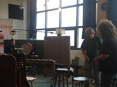 Steve Padin, Paul Levinson, Chris Hoisington working Samantha at Old Bear Studios