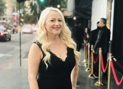 Outside the Avalon Theatre for the 2018 Hollywood Music and Media Awards