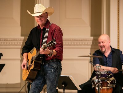 Grant and drummer Matt Burgess at Carnegie Hall, November 2018
