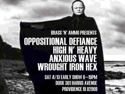 Flyer for 4/13/19 show at Dusk on Providence, RI