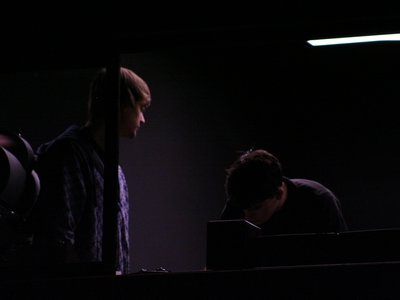 J. Edward Cullen consults Lighting Designer Will Lamond.