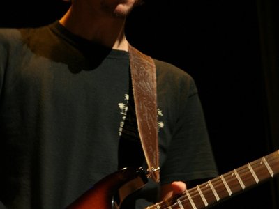 J. Edward Cullen on guitar during sound check.