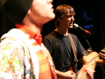 J. Edward Cullen and Garson Karrel during soundcheck for Cullen Live 2008.