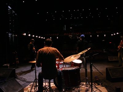 A view from Camera B of the band and house during soundcheck for Cullen Live 200