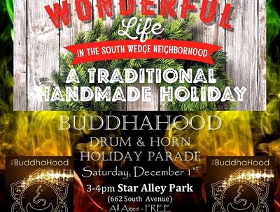 Buddhahood Drum and Horn Holiday Parade at It's A Wonderful Life in the South Wedge 2018!