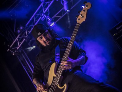 SANGRE bassist, Sergio Lopez @ Bloodstock 2018 (UK)