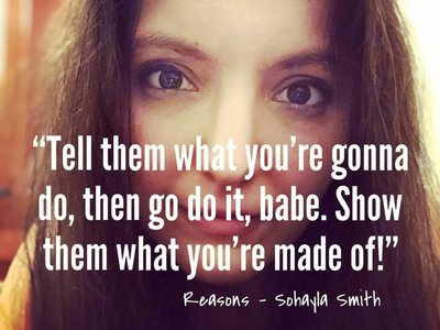 a line from Reasons, by Sohayla Smith