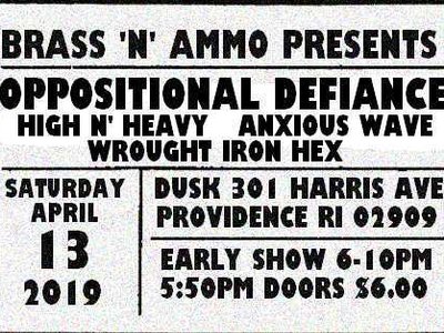 April 13th show at Dusk in Providence. 