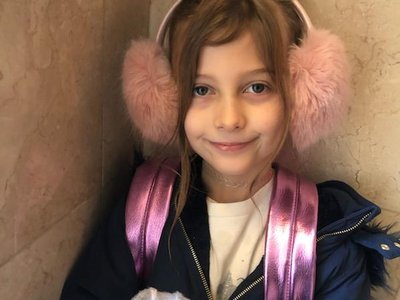 My daughter getting ready go off to school on 3.13.19