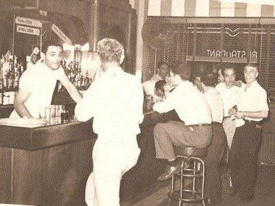 My dad Pat behind his Brooklyn bar & restaurant