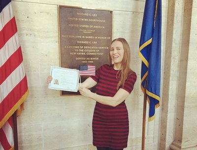 Saskia Laroo is in New Haven, after the oath ceremony !
