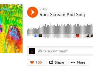 "Run, Scream and Sing" got 100â¤ï¸'s in it's 1st #soundcloud month!