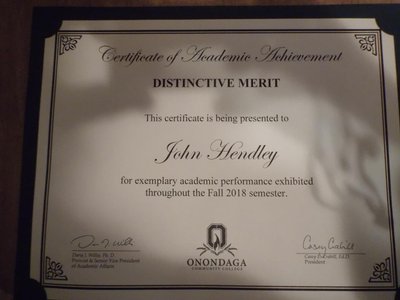 Award from Onondaga Community College
