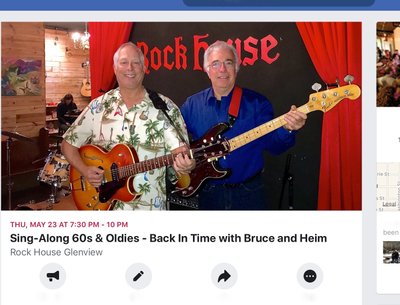 Sing-Along 60s & Oldies - Back In Time with Bruce and Heim at Rock House Glenview (IL) ...