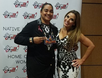 G Precious & Mickie James NAMA Red Carpet