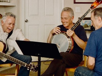 DW, John Pronk, & Spider Minshew rehearsing new song for upcoming recording session