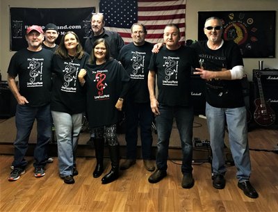 Our Awesome Friends Stylin Their NDB T Shirts and their Smiles at our VFW Glasgow KY. Gig!