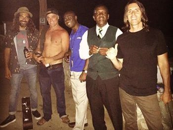 In Montego Bay, Jamaica with the Common Sense Band. 