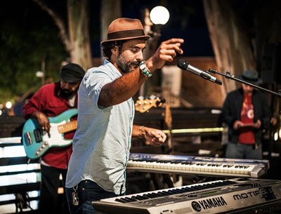 Live with the Translators at Sawdust Festival with special guest, Fully Fullwood. Photo: Stan Moniz.