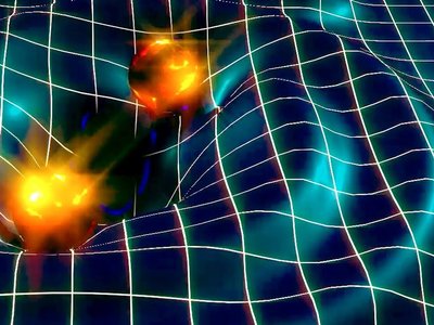 black holes collide create gravitational waves