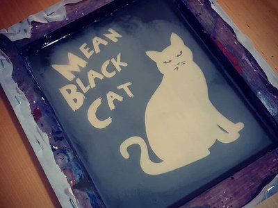 Mean Black Cat photo