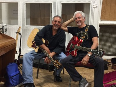 My brother Dan and I in Abbey Road, Studio 2