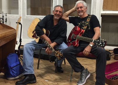 My brother Dan and I in Abbey Road, Studio 2