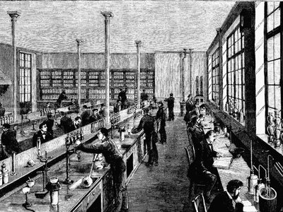 Paris school of physics and chemistry laboratory - 1884