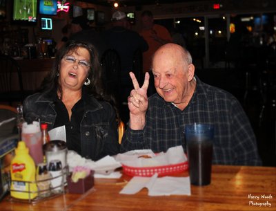 Deborah and Her Dad Mr. Smith supporting NDB at our Doug's Motor City BG KY Gig!