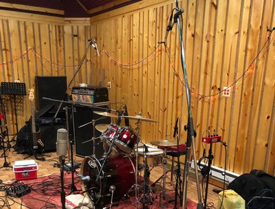 Back in the Studio working on rhythm tracks for our upcoming full length studio release.