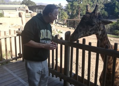 Ryan Meets Michael the Giraffe at Santa Barbara Zoo