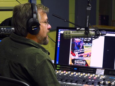 at WHUP with host Bob Johnson