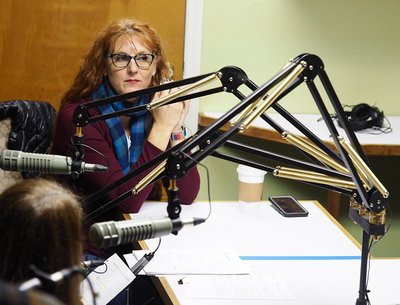 at WHUP with host Kim Lane