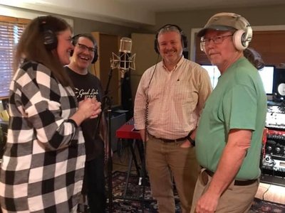 at Good Luck Studio: jim, nick, susan, and matt on vocals