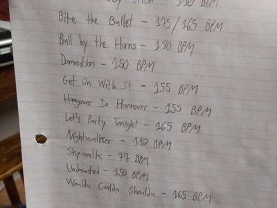 New album track listing.
